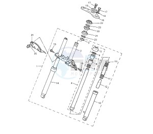 PW 50 drawing FRONT FORK