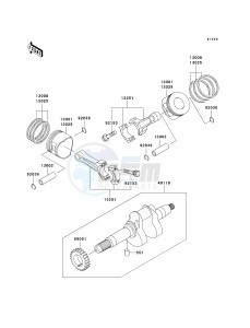 KAF 620 G [MULE 3000] (G6F-G8F) G8F drawing CRANKSHAFT_PISTON-- S- -