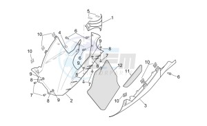 RSV 2 1000 drawing Central body - Lower fairings