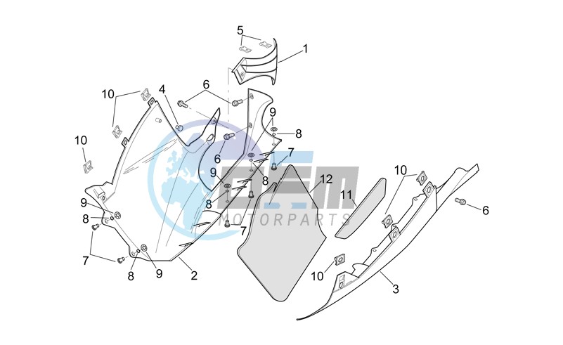 Central body - Lower fairings