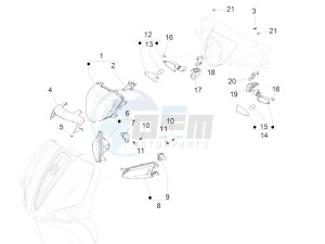 Liberty iGet 50 4T 3V (NAFTA) drawing Front headlamps - Turn signal lamps