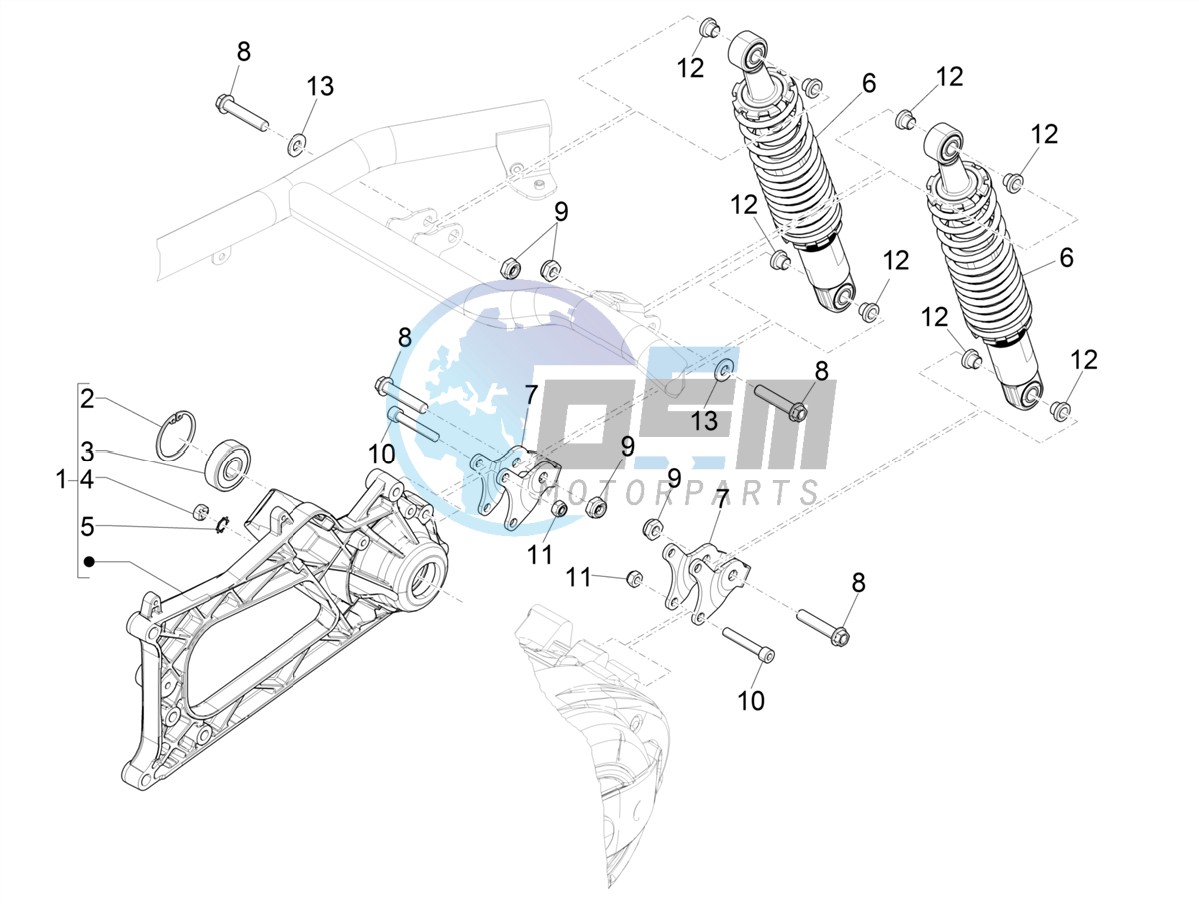 Rear suspension - Shock absorber/s