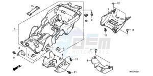 CBR1000RAA France - (F / ABS CMF HRC) drawing REAR FENDER (CBR1000RA)