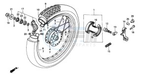 SH50D drawing REAR WHEEL (SH50P/S)