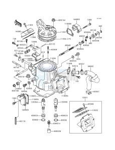 KX 250 K [KX250] (K2) [KX250] drawing CYLINDER HEAD_CYLINDER