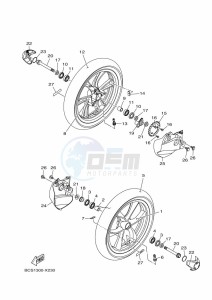 MWS125-C TRICITY 125 (BCS5) drawing FRONT WHEEL