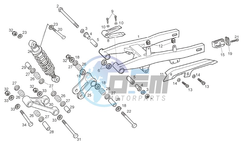 Swing arm - Shock absorber