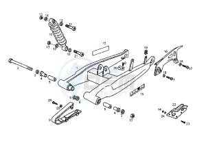 SENDA R X-TREM EU2 - 50 cc drawing REAR ARM