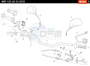 MRT-125-AC-E4-WHITE drawing HANDLEBARS