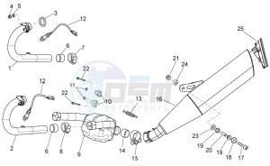 Norge 1200 IE 8V Polizia Stradale drawing Exhaust unit