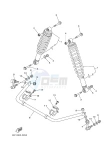 YFM700FWAD YFM70GPLG GRIZZLY EPS SE (B318) drawing REAR SUSPENSION