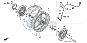 VFR8009 U / MME TWO drawing FRONT WHEEL