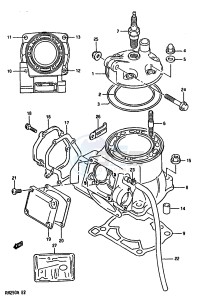 RM250 (K-L-M-N) drawing EXHAUST VALVE