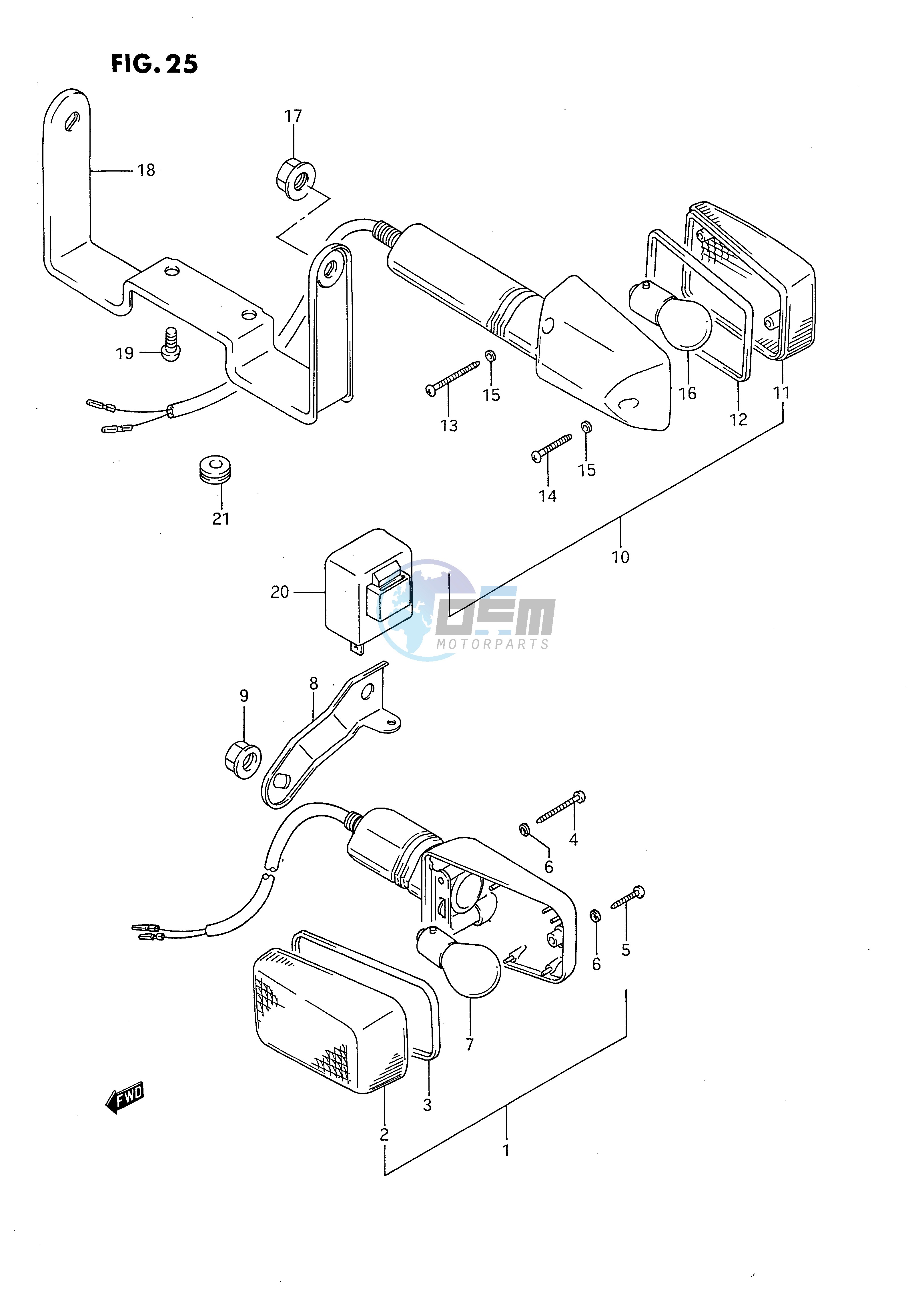 TURN SIGNAL LAMP (MODEL N P)