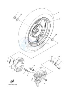 XC115S D'ELIGHT (2EP1 2EP3) drawing REAR WHEEL FOR CAST WHEEL