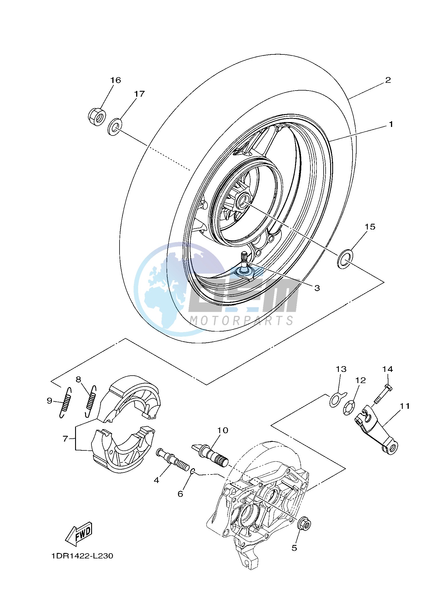 REAR WHEEL FOR CAST WHEEL