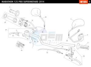 MARATHON-125-PRO-SM-WHITE drawing HANDLEBARS