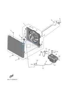 YXF1000EWS YX10FRPSN (B4JC) drawing RADIATOR & HOSE