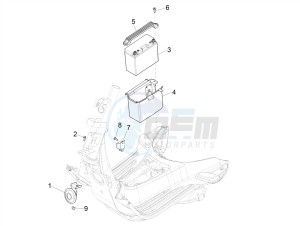 SPRINT 125 4T 3V IGET E2 ABS (APAC) drawing Remote control switches - Battery - Horn