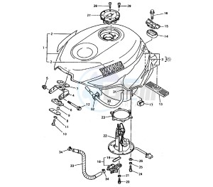 YZF R 750 drawing FUEL TANK