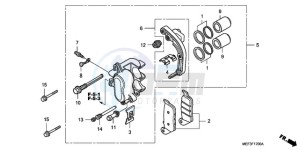 FJS400D9 Europe Direct - (ED) drawing REAR BRAKE CALIPER