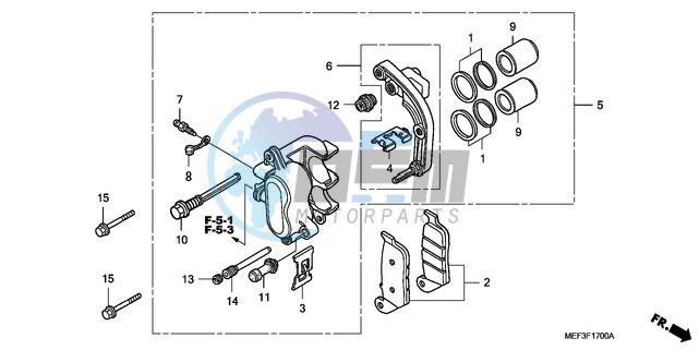 REAR BRAKE CALIPER