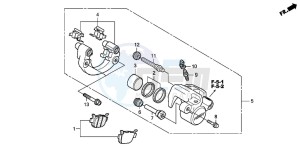 FES150 125 S-WING drawing REAR BRAKE CALIPER (FES1257/A7)(FES1507/A7)