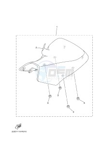 YFM700FWAD YFM70GPXH GRIZZLY 700 EPS (B1A1) drawing SEAT