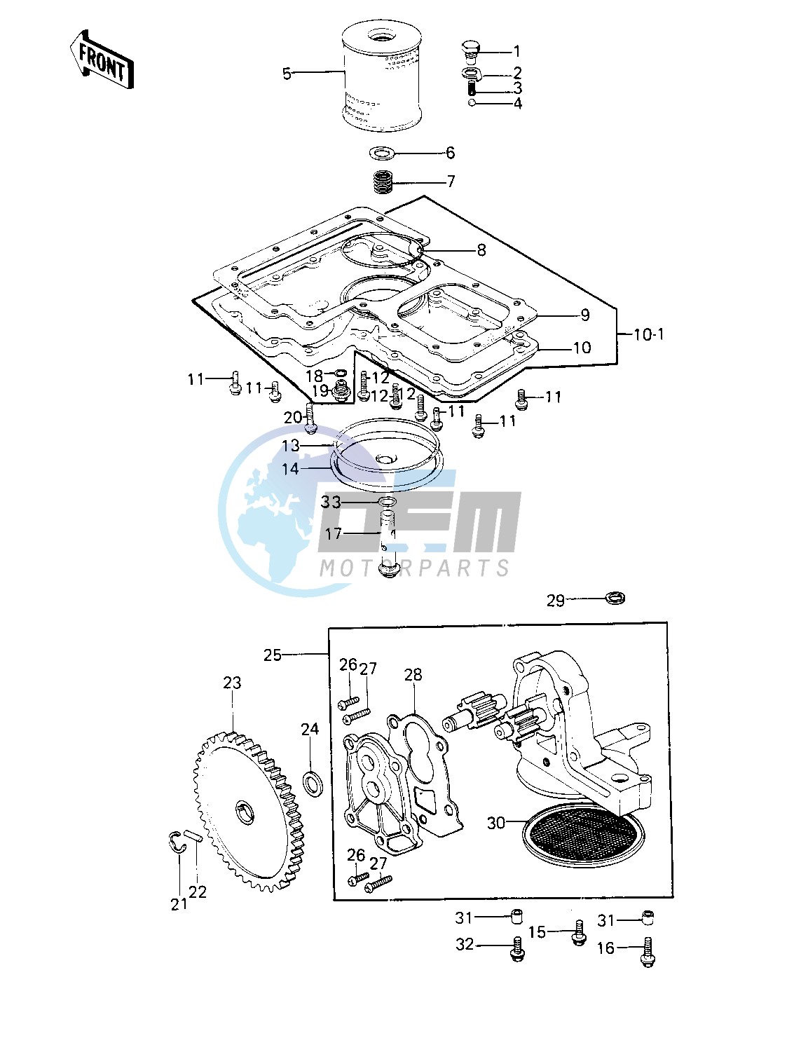 OIL PUMP_OIL FILTER_OIL PAN -- 79-81 C2_C3_C4- -