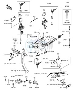 Z1000SX ZX1000LGF FR GB XX (EU ME A(FRICA) drawing Ignition Switch