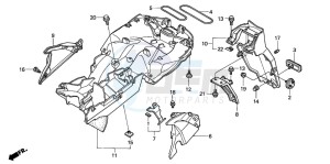 VFR800A drawing REAR FENDER