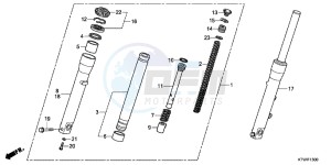 SH300C drawing FRONT FORK