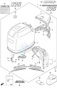 DF 175 drawing Engine Cover (White) (Model: TG/ZG)