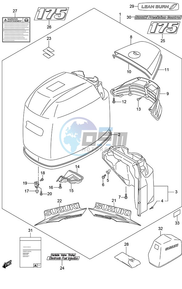 Engine Cover (White) (Model: TG/ZG)