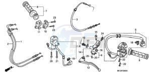 CBR600RR9 Europe Direct - (ED / MME SPC) drawing HANDLE LEVER/SWITCH/CABLE