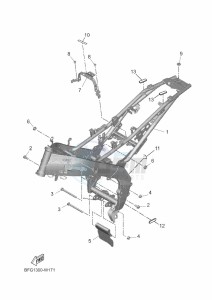 XSR125 LEGACY MTM125-C (BLA1) drawing FRAME