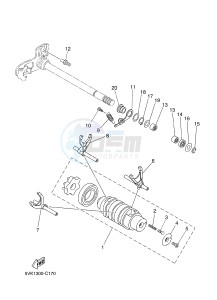 XT660X (10SC 10SC 10SC 10SC) drawing SHIFT CAM & FORK