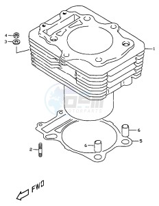 DR350 (V-W-X) drawing CYLINDER