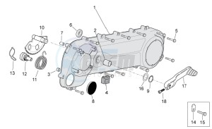 Scarabeo 50 2t e2 net drawing Transmission cover