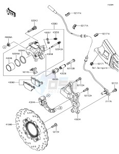 VERSYS 650 ABS KLE650FHF XX (EU ME A(FRICA) drawing Rear Brake