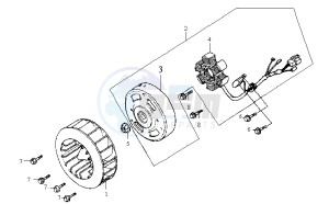 JET EURO X 50 BC ENGINE drawing FLYWHEEL WITH MAGNETO / FAN