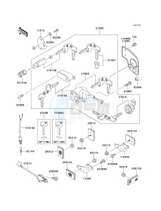 EN 500 C [VULCAN 500 LTD] (C6F-C9F) C9F drawing IGNITION SWITCH_LOCKS_REFLECTORS