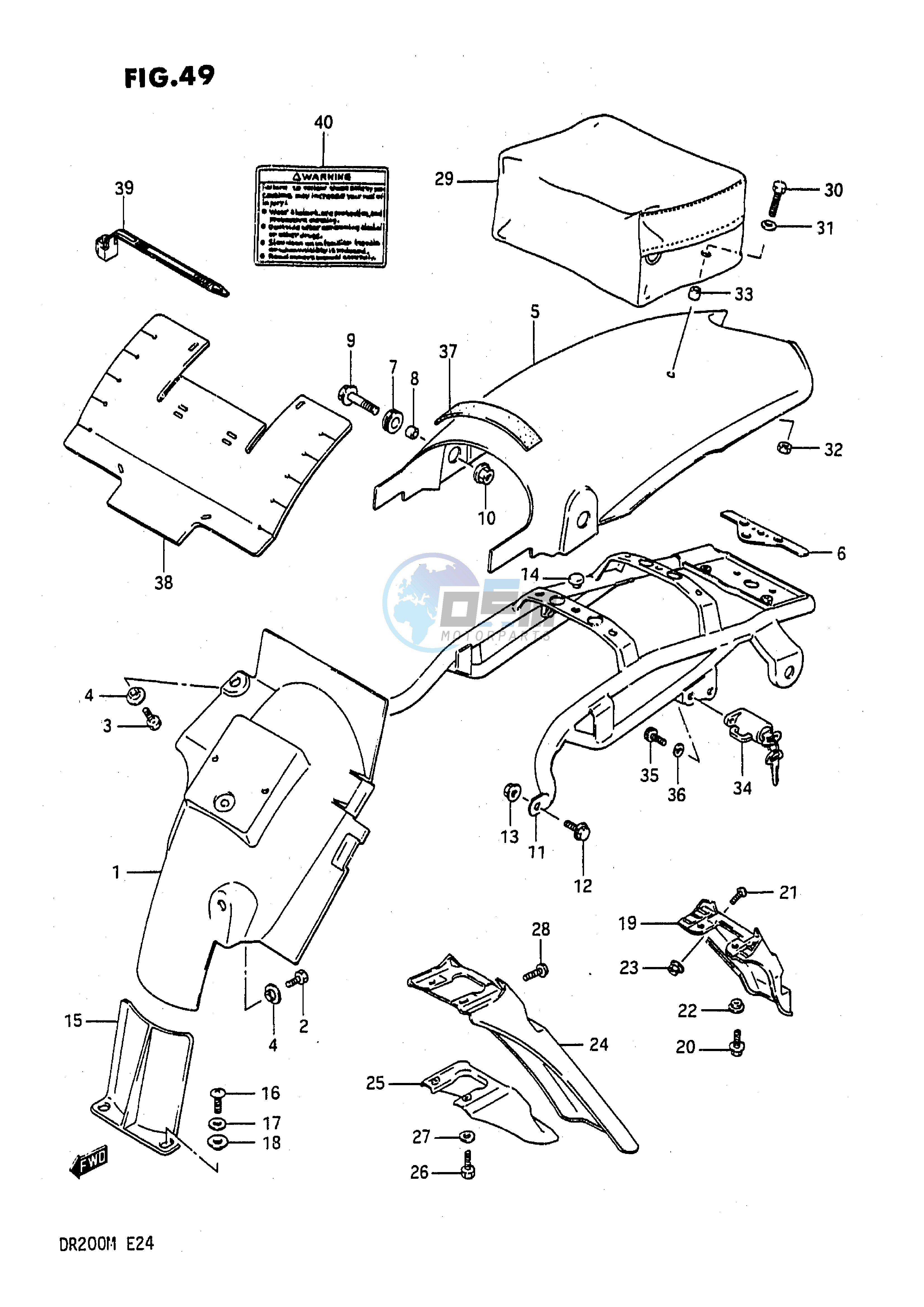 REAR FENDER (E6,E21,E24)