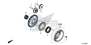 CRF1000DG CRF1000 - Africa Twin - Dual Clutch Europe Direct - (ED) drawing STARTING CLUTCH