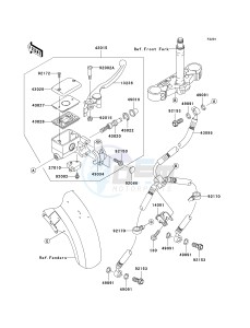 VN 1600 B [VULCAN 1600 MEAN STREAK] (B6F-B8FA) B8FA drawing FRONT MASTER CYLINDER