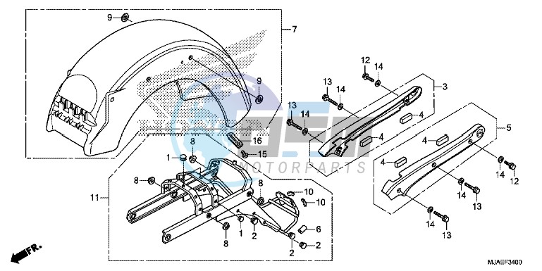 REAR FENDER (VT750CS/ C)