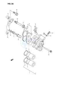 RMX250 (E3) drawing FRONT CALIPER (MODEL K L)