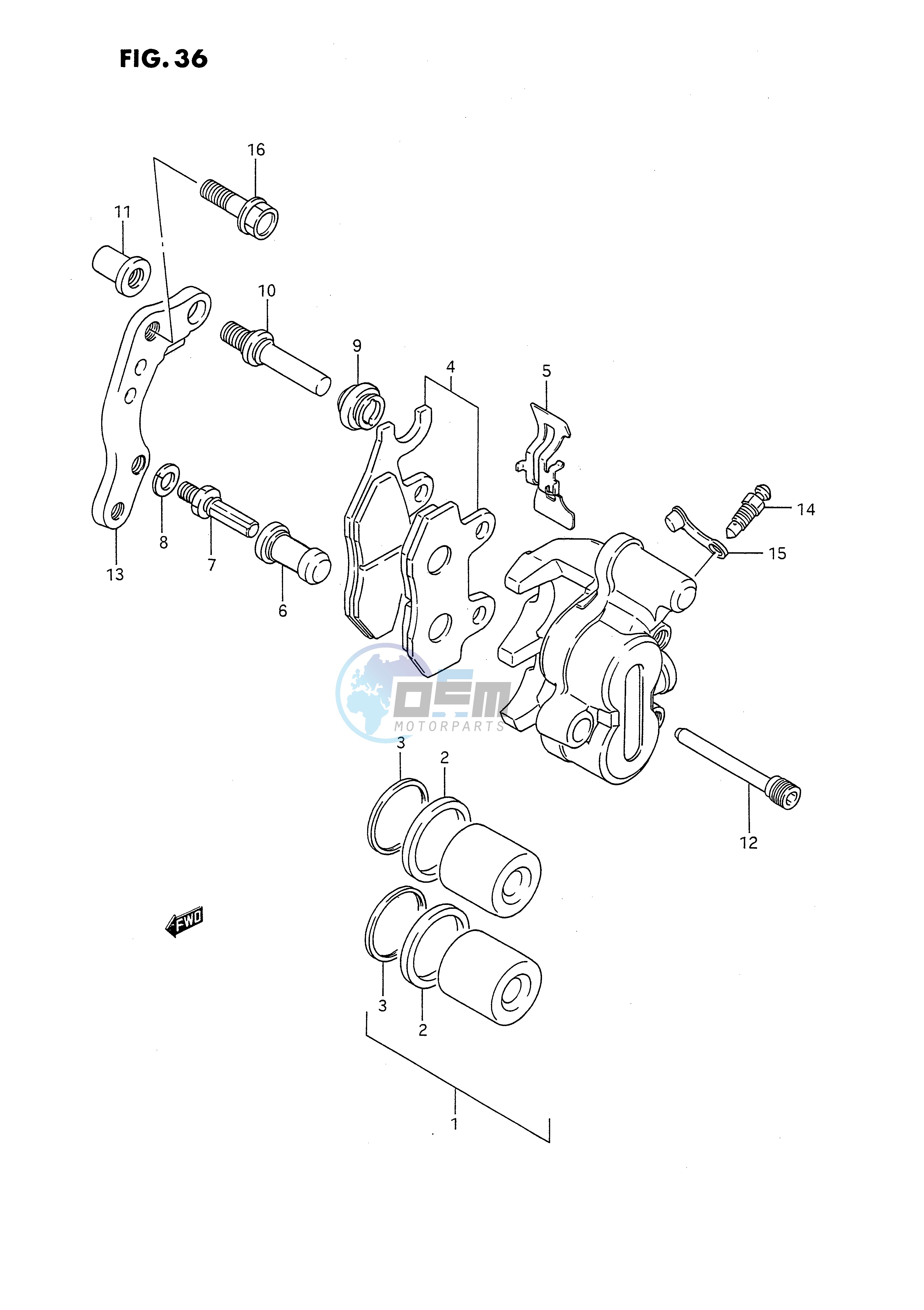 FRONT CALIPER (MODEL K L)