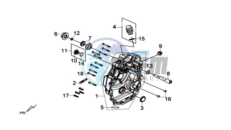 CRANKCASE RIGHT / START MOTOR