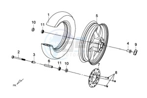 E-VIRID 25KMH drawing FRONT WHEEL